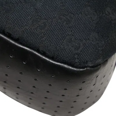 Pre-owned Gucci Gg Canvas Navy Black Gg Canvas Tote Bag ()