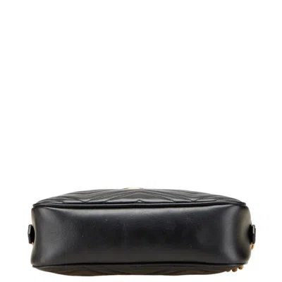 Pre-owned Gucci Gg Marmont Black Leather Shoulder Bag ()