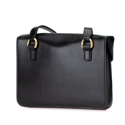 Pre-owned Gucci Gg Marmont Black Leather Shoulder Bag ()