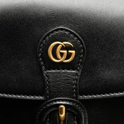 Pre-owned Gucci Gg Marmont Black Leather Shoulder Bag ()