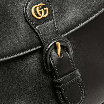 Pre-owned Gucci Gg Marmont Black Leather Shoulder Bag ()