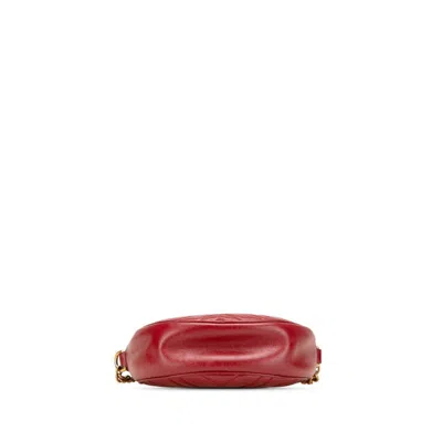 Pre-owned Gucci Gg Marmont Red Color Leather Shoulder Bag ()