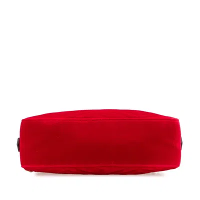 Pre-owned Gucci Gg Marmont Red Color Leather Shoulder Bag ()
