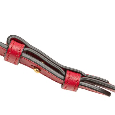 Pre-owned Gucci Gg Marmont Red Color Leather Shoulder Bag ()