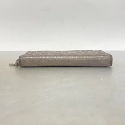Pre-owned Gucci Gray Pvc Long Wallet (bi-fold) ()