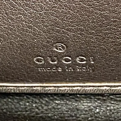 Pre-owned Gucci Gray Pvc Long Wallet (bi-fold) ()