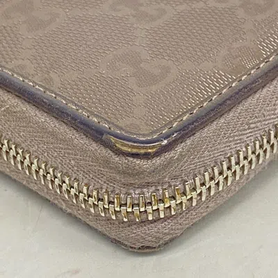 Pre-owned Gucci Gray Pvc Long Wallet (bi-fold) ()