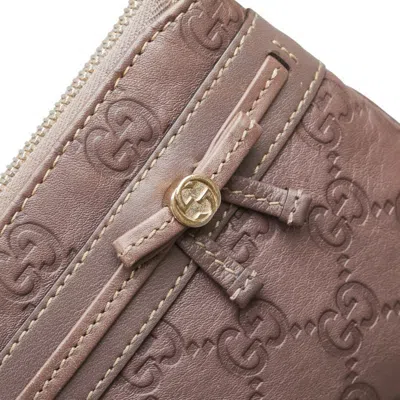 Pre-owned Gucci Ssima Purple Leather Clutch Bag ()