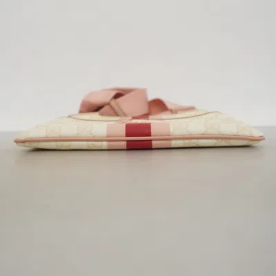 Pre-owned Gucci Ivory Pink Pvc Shoulder Bag ()