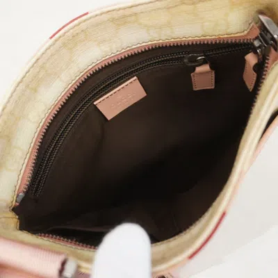 Pre-owned Gucci Ivory Pink Pvc Shoulder Bag ()