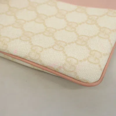 Pre-owned Gucci Ivory Pink Pvc Shoulder Bag ()