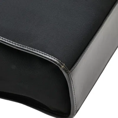 Pre-owned Gucci Jackie Black Canvas Leather Tote Bag ()