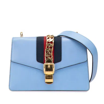 Pre-owned Gucci Light Blue Leather Shoulder Bag ()