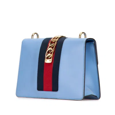 Pre-owned Gucci Light Blue Leather Shoulder Bag ()