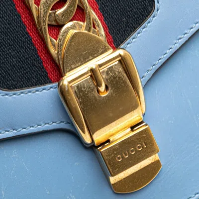 Pre-owned Gucci Light Blue Leather Shoulder Bag ()