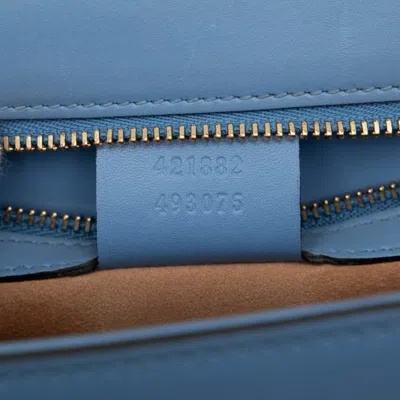 Pre-owned Gucci Light Blue Leather Shoulder Bag ()