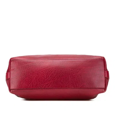 Pre-owned Gucci Miss Gg Red Color Leather Handbag Shoulder Bag ()