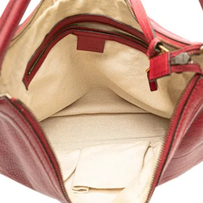 Pre-owned Gucci Miss Gg Red Color Leather Handbag Shoulder Bag ()
