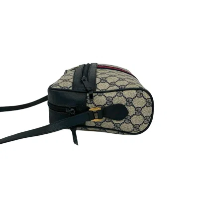 Pre-owned Gucci Navy Red Color Leather Pvc Pochette Shoulder Bag ()