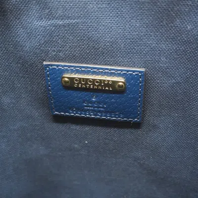 Pre-owned Gucci Navy Yellow Pvc Shoulder Bag ()