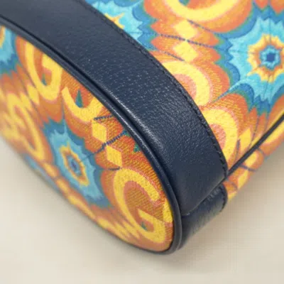 Pre-owned Gucci Navy Yellow Pvc Shoulder Bag ()