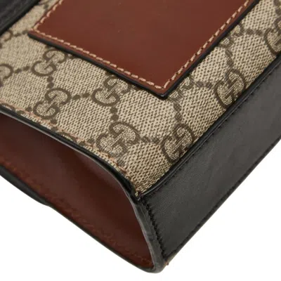 Pre-owned Gucci Padlock Beige Black Pvc Leather Shoulder Bag () In Multi