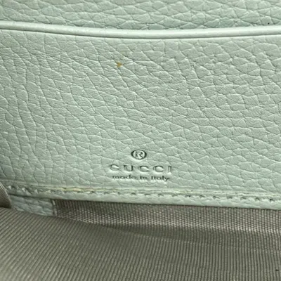 Pre-owned Gucci Pale Green Leather Long Wallet (bi-fold) ()