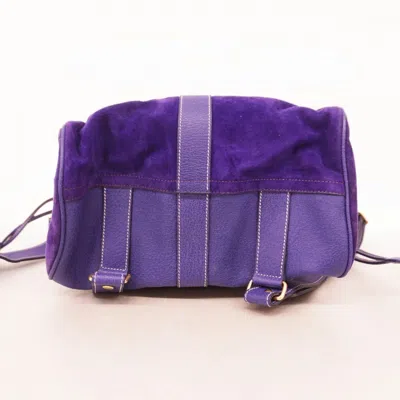 Pre-owned Gucci Purple Suede Backpack ()