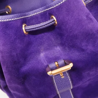 Pre-owned Gucci Purple Suede Backpack ()