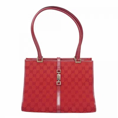 Pre-owned Gucci Red Color Canvas Shoulder Bag ()