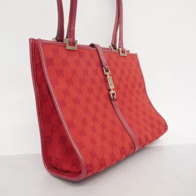 Pre-owned Gucci Red Color Canvas Shoulder Bag ()