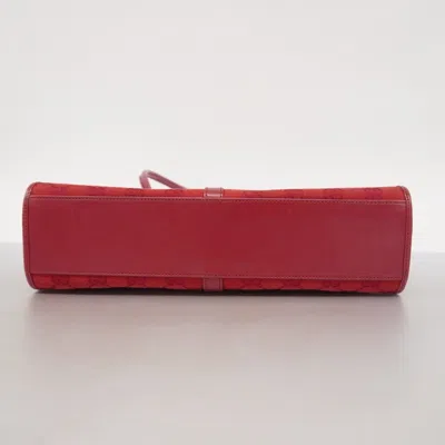 Pre-owned Gucci Red Color Canvas Shoulder Bag ()
