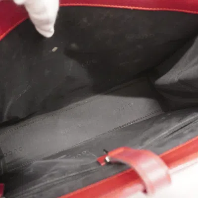 Pre-owned Gucci Red Color Canvas Shoulder Bag ()