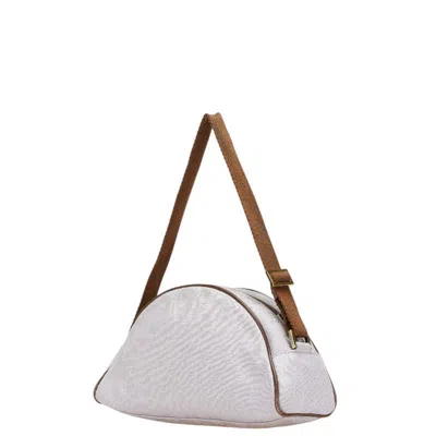 Pre-owned Gucci Purple Brown Gg Canvas Pouch Shoulder Bag ()