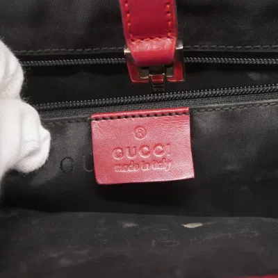 Pre-owned Gucci Red Color Canvas Shoulder Bag ()