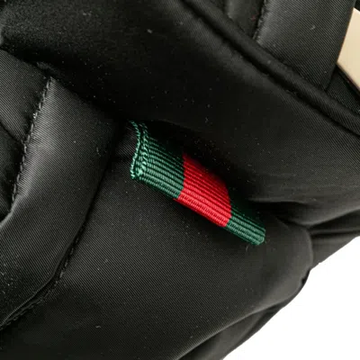 Pre-owned Gucci Sherry Line Black Nylon Handbag Shoulder Bag ()