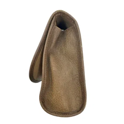Pre-owned Gucci Sherry Line Beige Brown Gg Supreme Clutch Bag () In Multi
