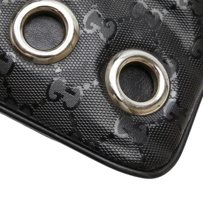 Pre-owned Gucci Sherry Line Black Pvc Leather Shoulder Bag ()