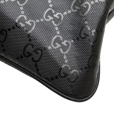 Pre-owned Gucci Sherry Line Black Pvc Leather Shoulder Bag ()