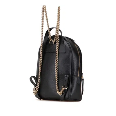 Pre-owned Gucci Soho Black Leather Backpack ()