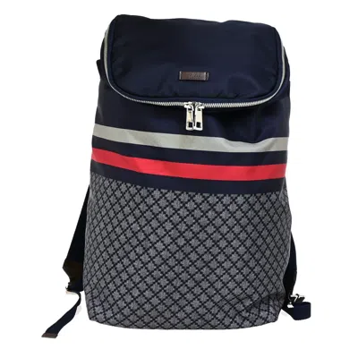 Pre-owned Gucci Travel Backpack Gg Nylon Navy Nylon Backpack Bag () In Blue