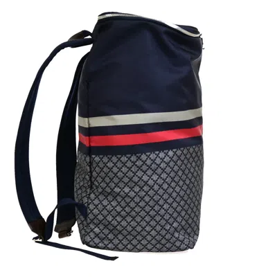 Pre-owned Gucci Travel Backpack Gg Nylon Navy Nylon Backpack Bag () In Blue