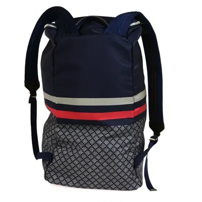 Pre-owned Gucci Travel Backpack Gg Nylon Navy Nylon Backpack Bag () In Blue
