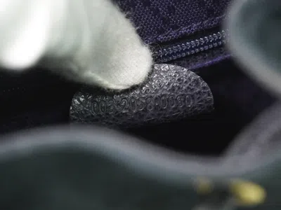 Pre-owned Gucci Vintage Bamboo Backpack Suede Navy Suede Backpack Bag () In Blue