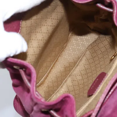 Pre-owned Gucci Vintage Bamboo Backpack Suede Purple Suede Backpack Bag ()
