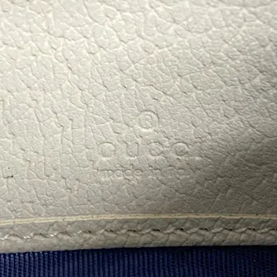 Pre-owned Gucci White Leather Chain/shoulder Wallet ()