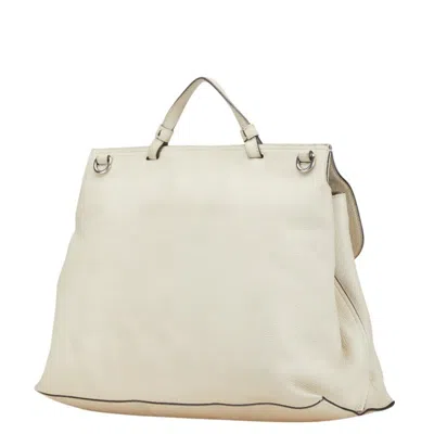 Pre-owned Gucci White Leather Shoulder Bag Tote Bag ()