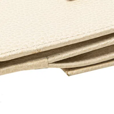 Pre-owned Gucci White Leather Wallet (bi-fold) ()