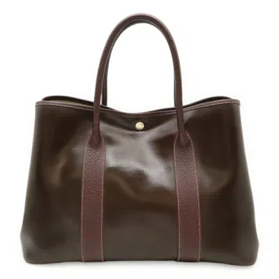 Pre-owned Hermes Amazonia Dark Brown Amazonia Leather Handbag Tote Bag ()