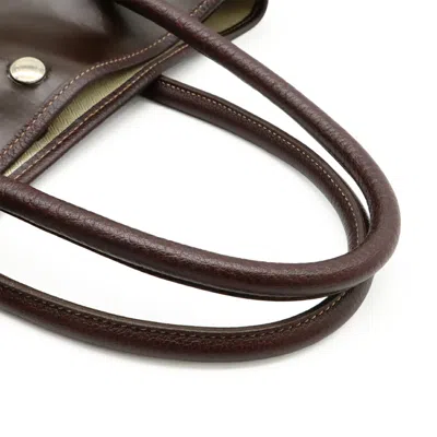 Pre-owned Hermes Amazonia Dark Brown Amazonia Leather Handbag Tote Bag ()